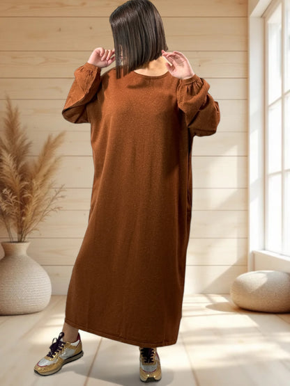ANASTASIA - ROBE SCINTILLANTE EN MAILLE OVERSIZE JUSQU'A LA TAILLE 54
