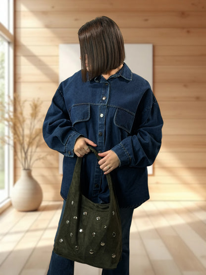 VANESSA - SAC EN DAIM KAKI