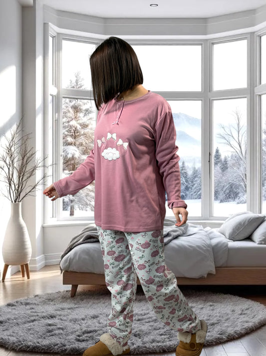 CARLITA - PYJAMA ROSE CHAUD 44/46