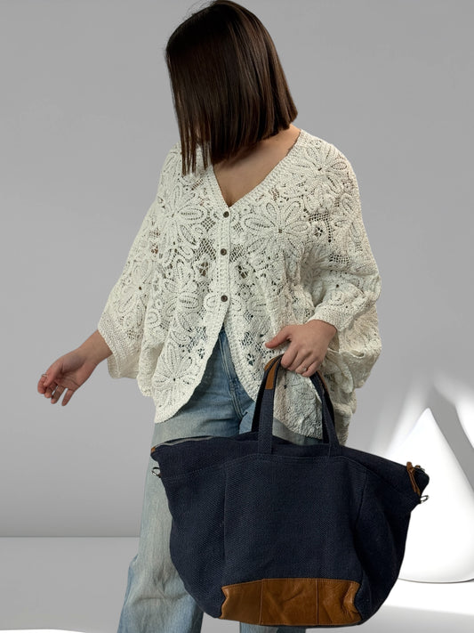 BRADLEY - SAC CABAS MARINE EN TOILE