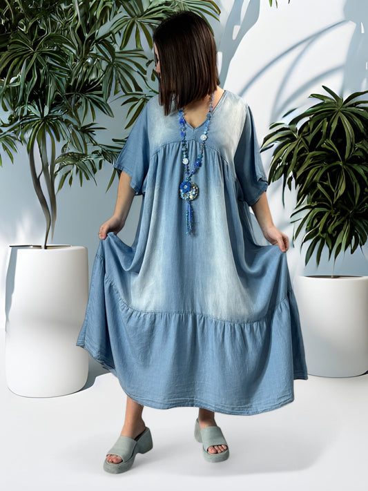 PAMELA - ROBE LONGUE FLUIDE BOHEME JUSQU'A LA TAILLE 56