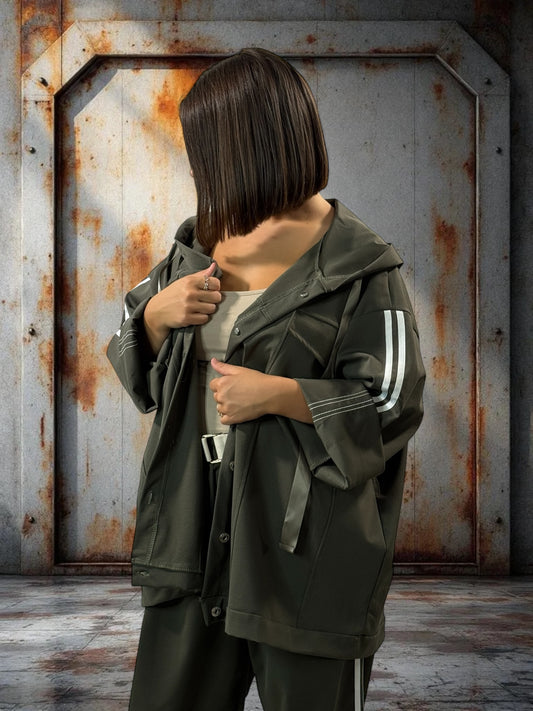 MARLEY - VESTE KAKI OVERSIZE JUSQU'A LA TAILLE 54