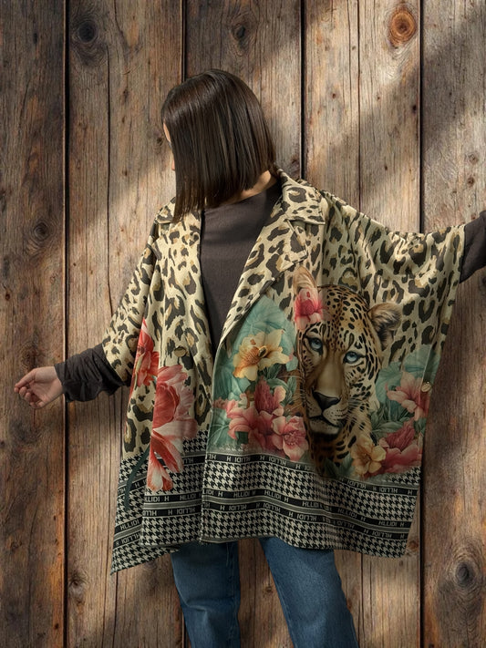 CEZANNE - VESTE CAPE EN SUEDINE JUSQU'A LA TAILLE 60