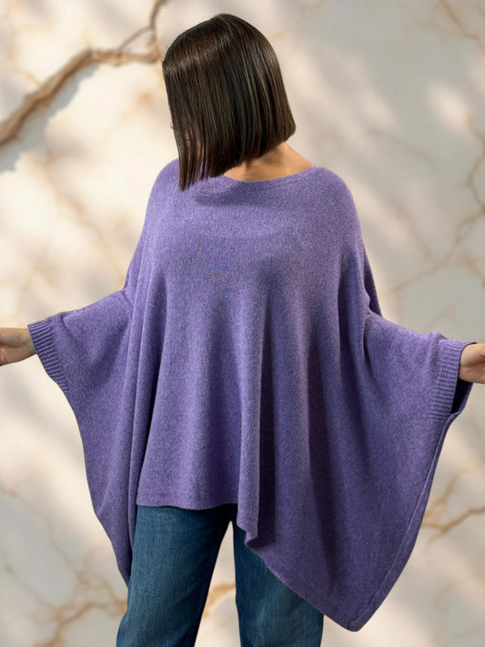 NICKO - PULL OVERSIZE LILAS JUSQU'A LA TAILLE 60