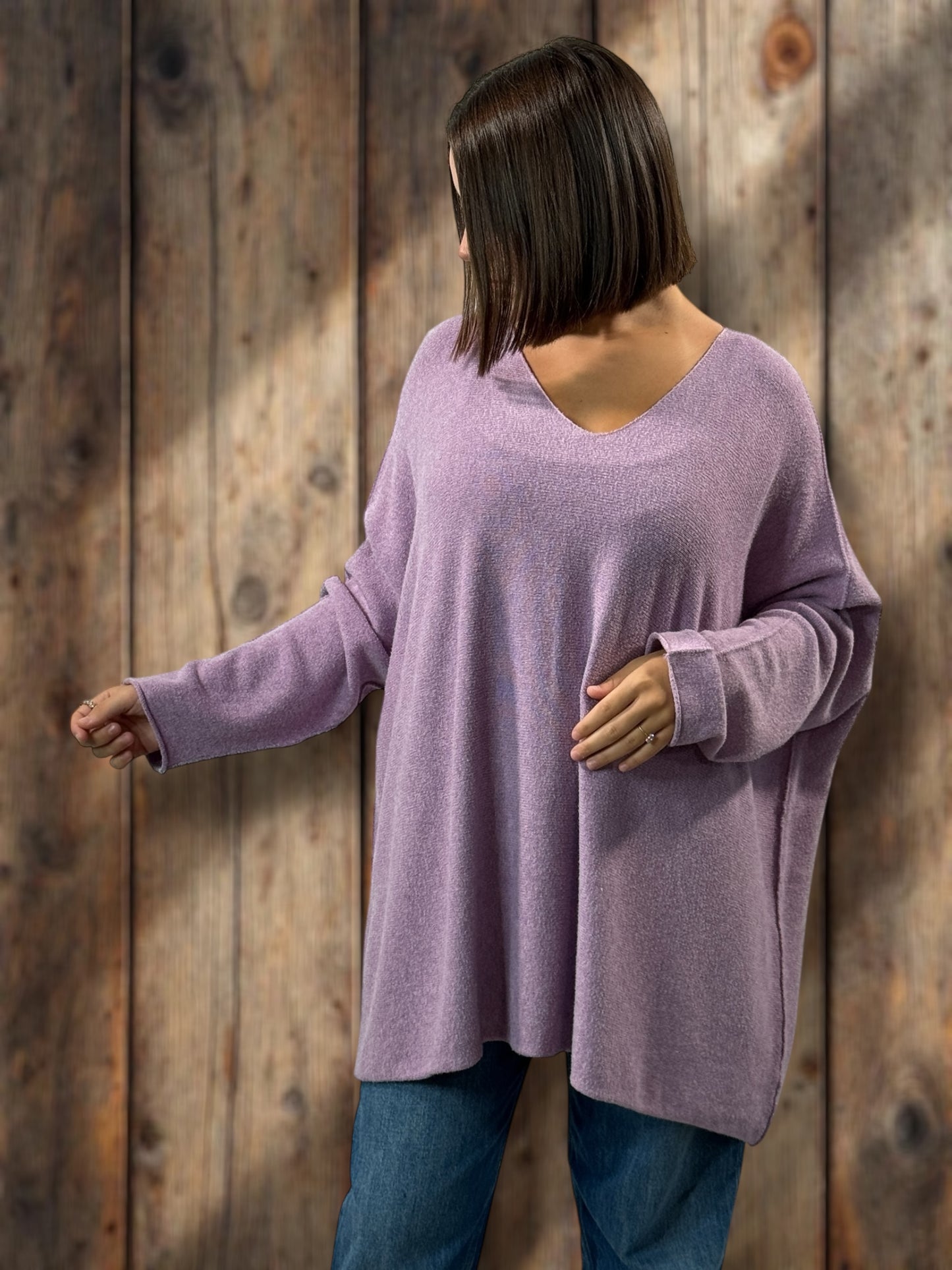 PALOMA - PULL OVERSIZE LILAS JUSQU'A LA TAILLE 56
