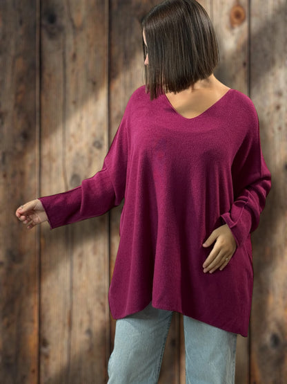 PALOMA - PULL OVERSIZE VINO JUSQU'A LA TAILLE 56