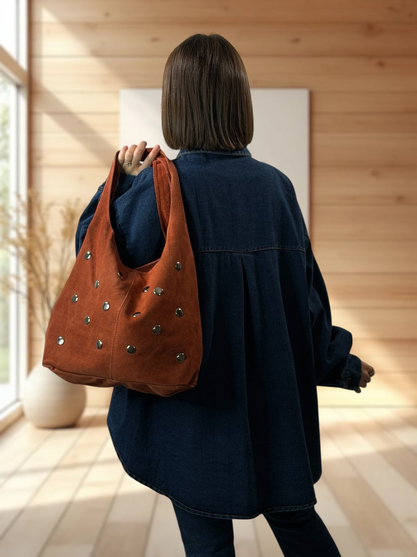 VANESSA - SAC EN DAIM ROUX