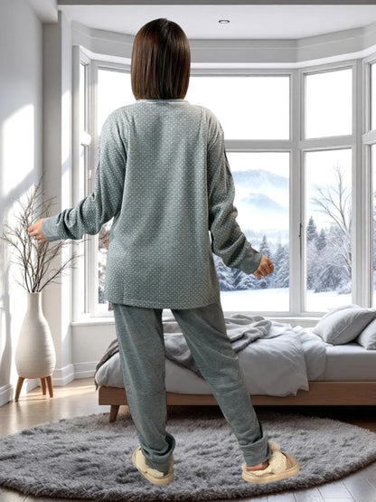 BELLA - PYJAMA GRIS A POIS 54/56