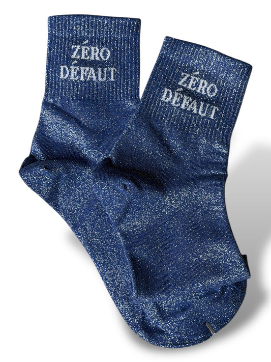 CHAUSSETTES SCINTILLANTES ZERO DEFAUT BLEU