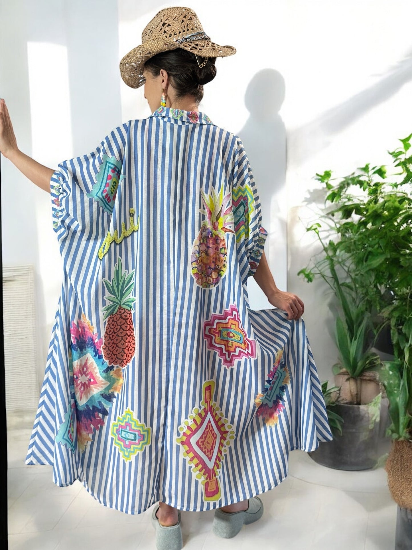 BORA BORA - ROBE OVERSIZE A MOTIF JUSQU'A LA TAILLE 58