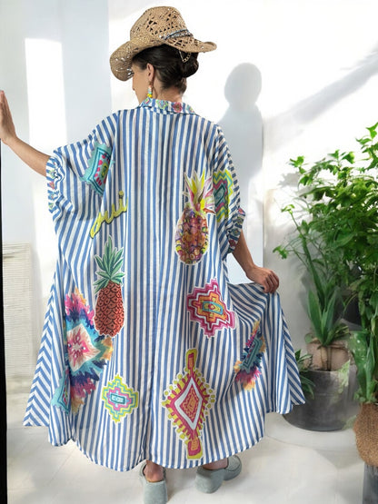 BORA BORA - ROBE OVERSIZE A MOTIF JUSQU'A LA TAILLE 58