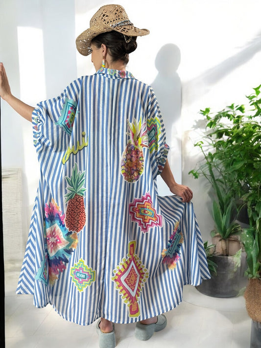 BORA BORA - ROBE OVERSIZE A MOTIF JUSQU'A LA TAILLE 58
