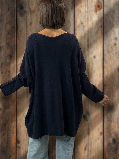 PALOMA - PULL OVERSIZE MARINE JUSQU'A LA TAILLE 56