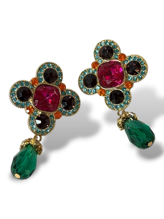 CANNES - BOUCLES D'OREILLES AVEC STRASS