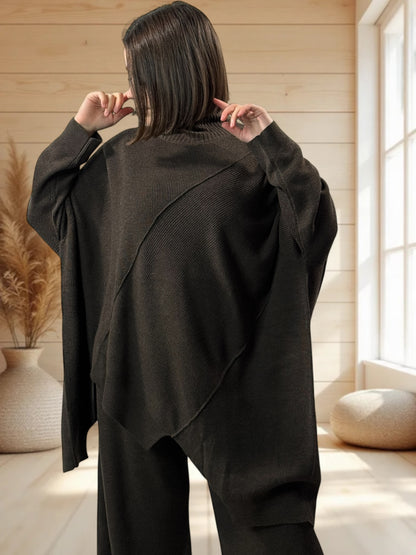 CLOE - ENSEMBLE EN MAILLE CHOCO JUSQU'A LA TAILLE 50