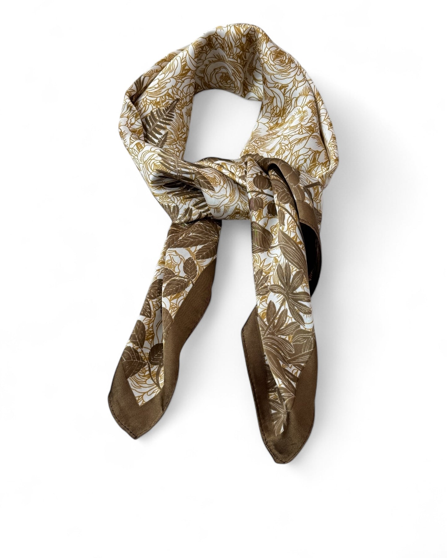 JULIETTE REF3 - PETIT FOULARD TAUPE ET BEIGE