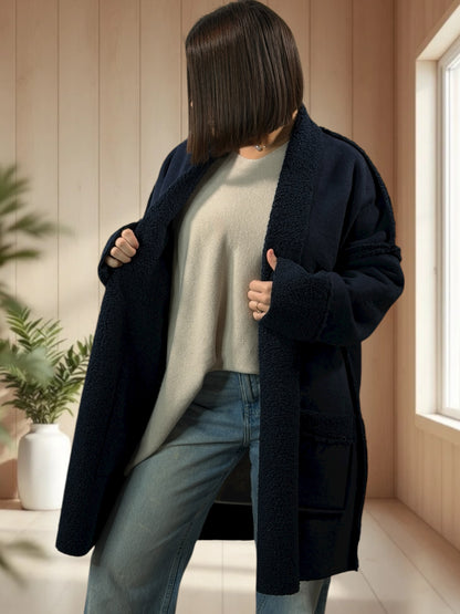 FREDERICO - VESTE MARINE OVERSIZE JUSQU'A LA TAILLE 52