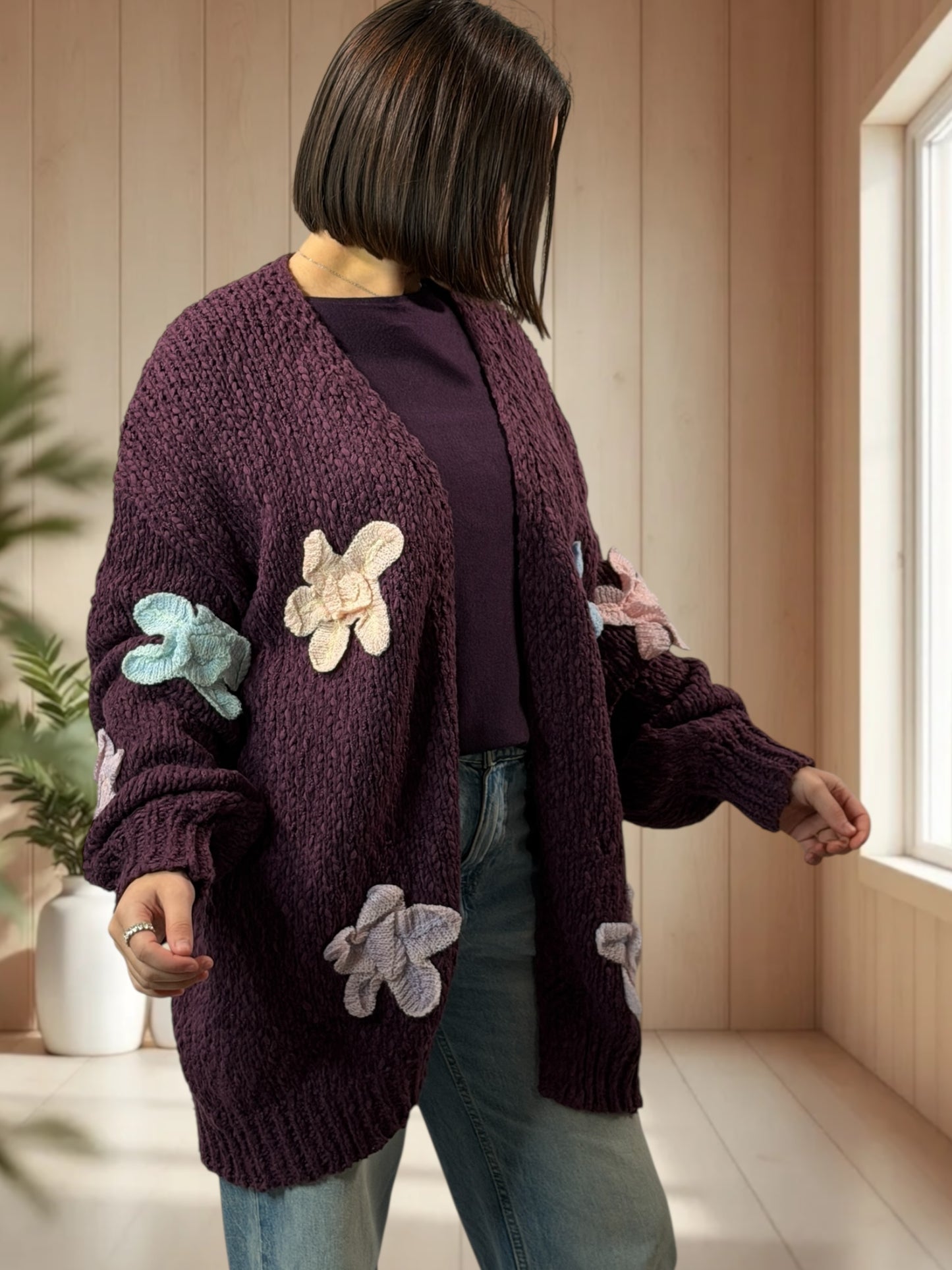 FLOYD - GILET OVERSIZE RAISIN JUSQU'A LA TAILLE 48/50