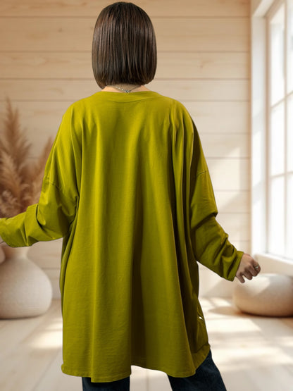 TONY - SWEAT OVERSIZE VERT ETOILE EN SEQUINS JUSQU'A LA TAILLE 56