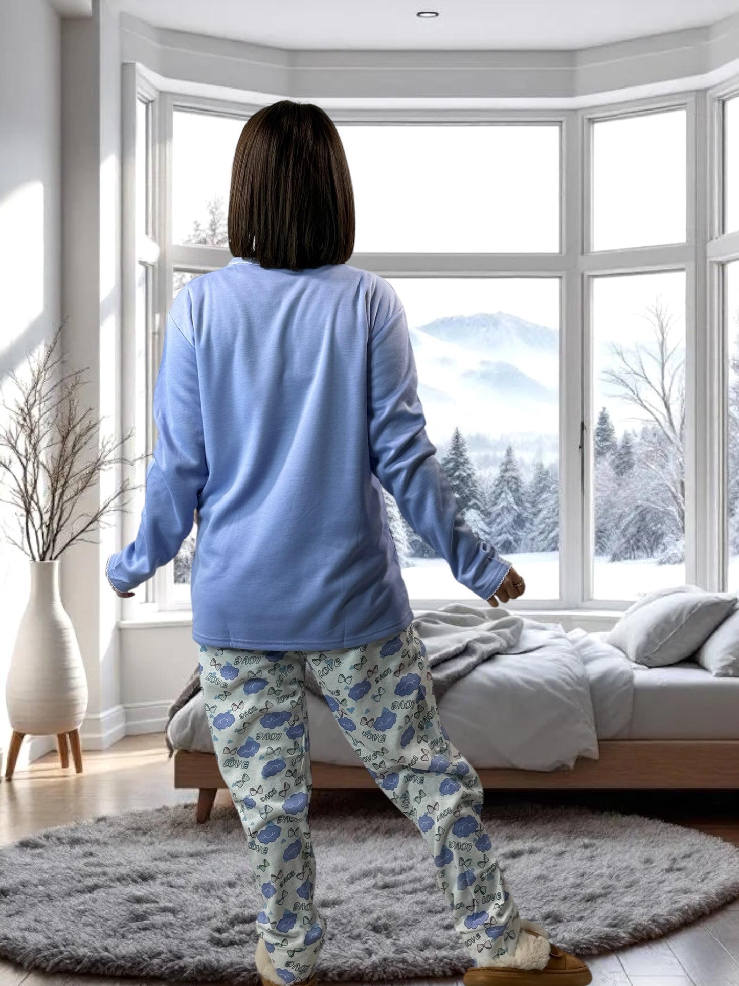 CARLITA - PYJAMA BLEU CHAUD 50/52