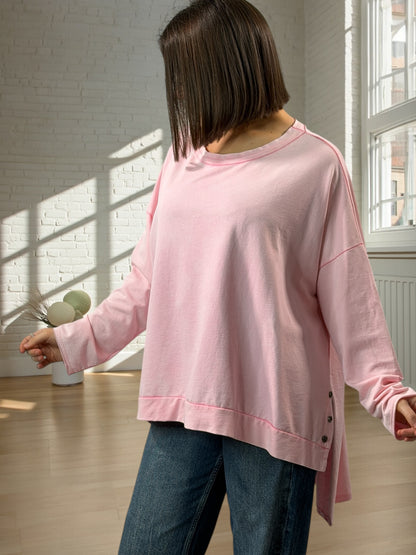 STEFANIA - TEE-SHIRT ROSE JUSQU'A LA TAILLE 52/54