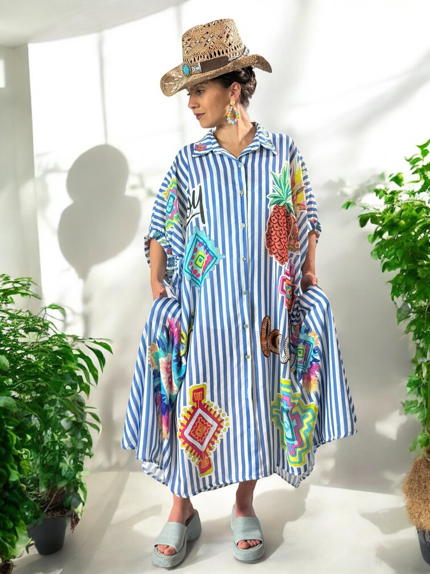 BORA BORA - ROBE OVERSIZE A MOTIF JUSQU'A LA TAILLE 58