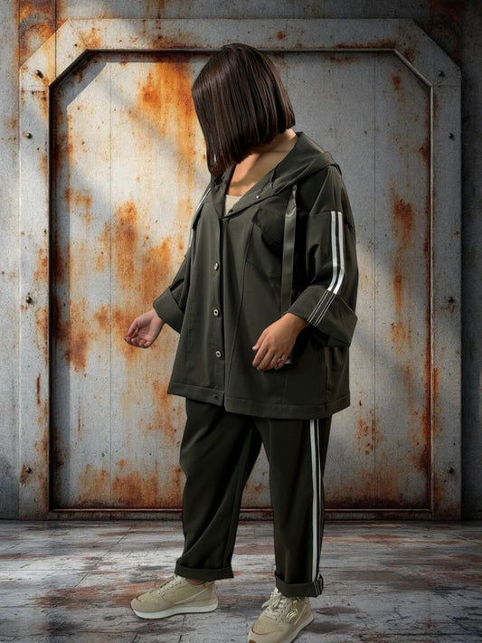 MARLEY - VESTE KAKI OVERSIZE JUSQU'A LA TAILLE 54