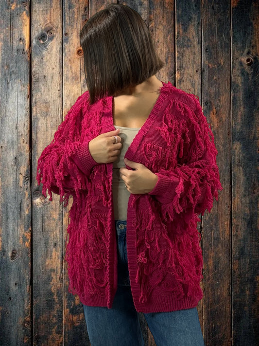 SANDY - GILET FUCHSIA JUSQU'A LA TAILLE 48