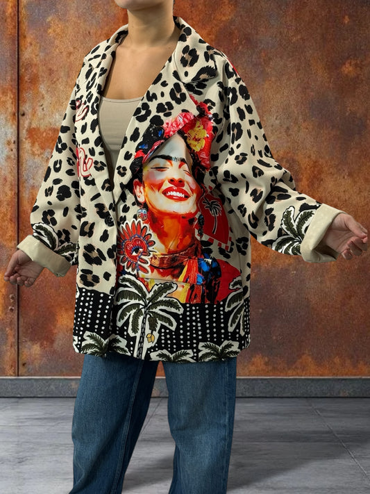 MARICAO - VESTE OVERSIZE MOTIF FRIDA KAHLO JUSQU'A LA TAILLE 52