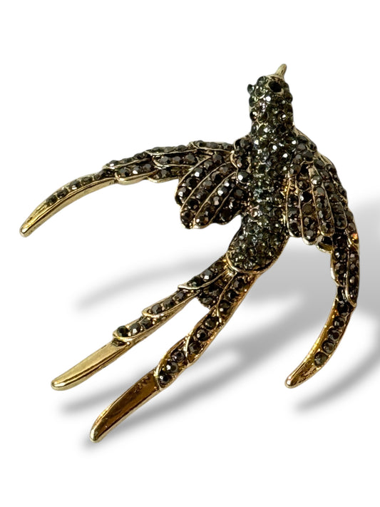 HIRONDELLE - BROCHE AVEC STRASS TENDANCE