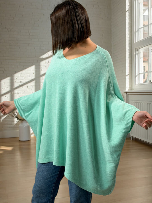 NICKO - PULL OVERSIZE LAGON JUSQU'A LA TAILLE 60