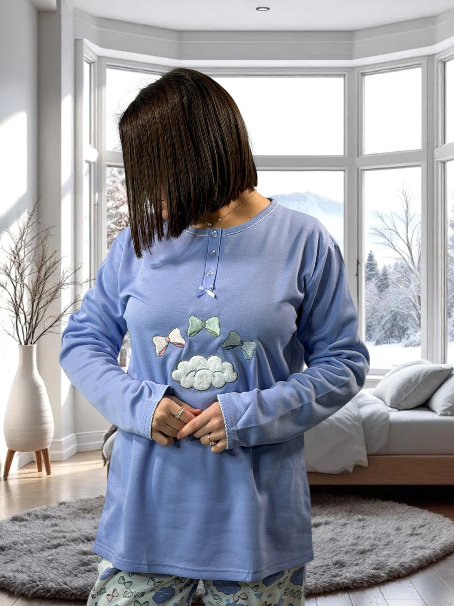 CARLITA - PYJAMA BLEU CHAUD 50/52