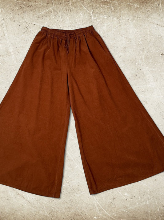 SERGIO - PANTALON AMPLE EN VELOURS MILLERAIES ROUX TAILLE 46/48 A 52