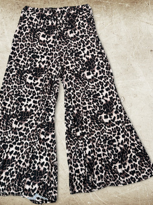 MAXIME - PANTALON PALAZZO MOTIF ANIMALIER TAILLE 46 A 54