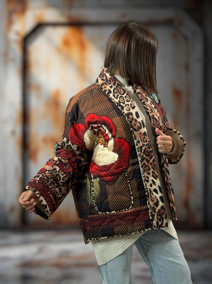 KAREN - VESTE OVERSIZE MATELASSEE JUSQU'A LA TAILLE 52