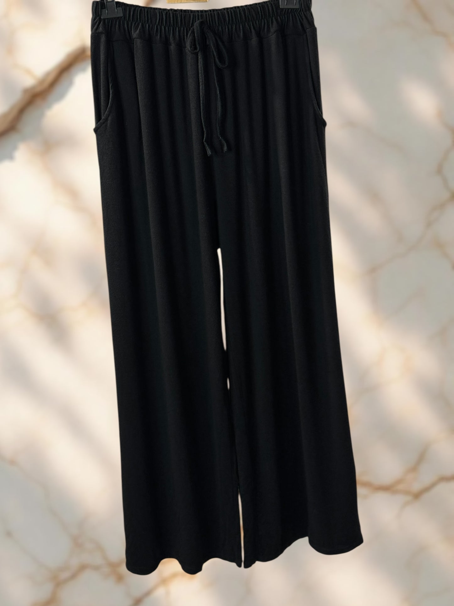MARLO - PANTALON AMPLE FLUIDE NOIR TAILLE 48 A 58