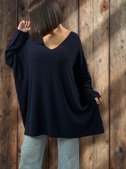 PALOMA - PULL OVERSIZE MARINE JUSQU'A LA TAILLE 56