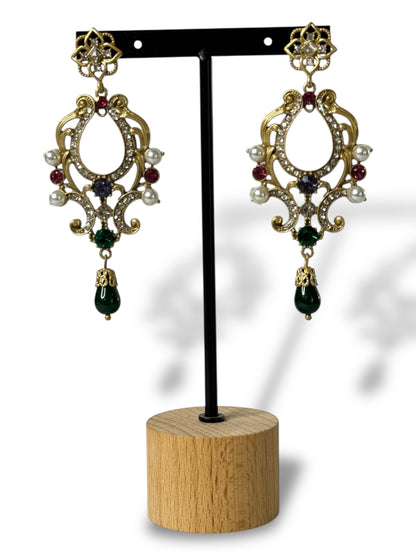 KARINE - BOUCLES D'OREILLES AVEC STRASS