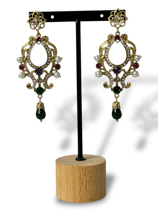 KARINE - BOUCLES D'OREILLES AVEC STRASS