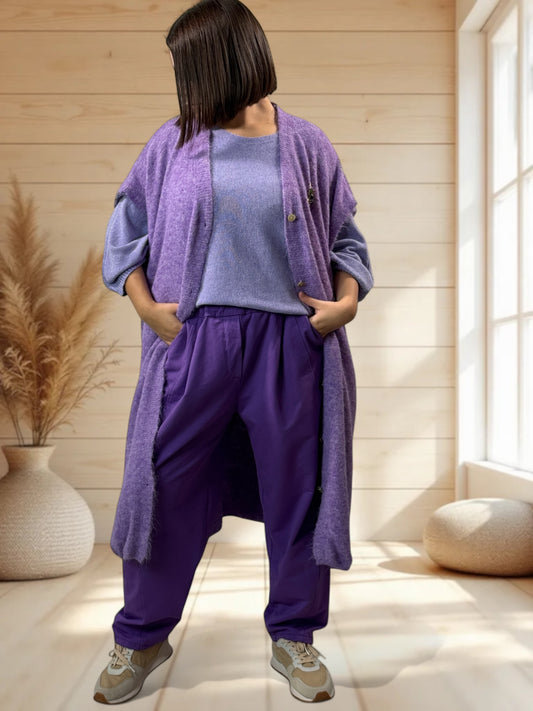 BENOIT - PANTALON SPORTSWEAR VIOLET TAILLE 44/46 A 50