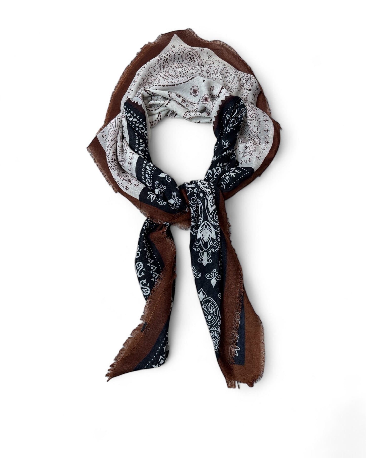 GRANDE ECHARPE A MOTIF MULTICOLORE