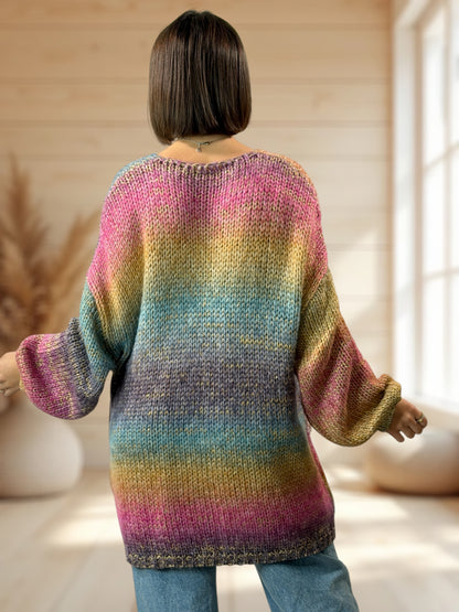 CHACHA REF4 - PULL OVERSIZE AVEC LUREX JUSQU'A LA TAILLE 54/56