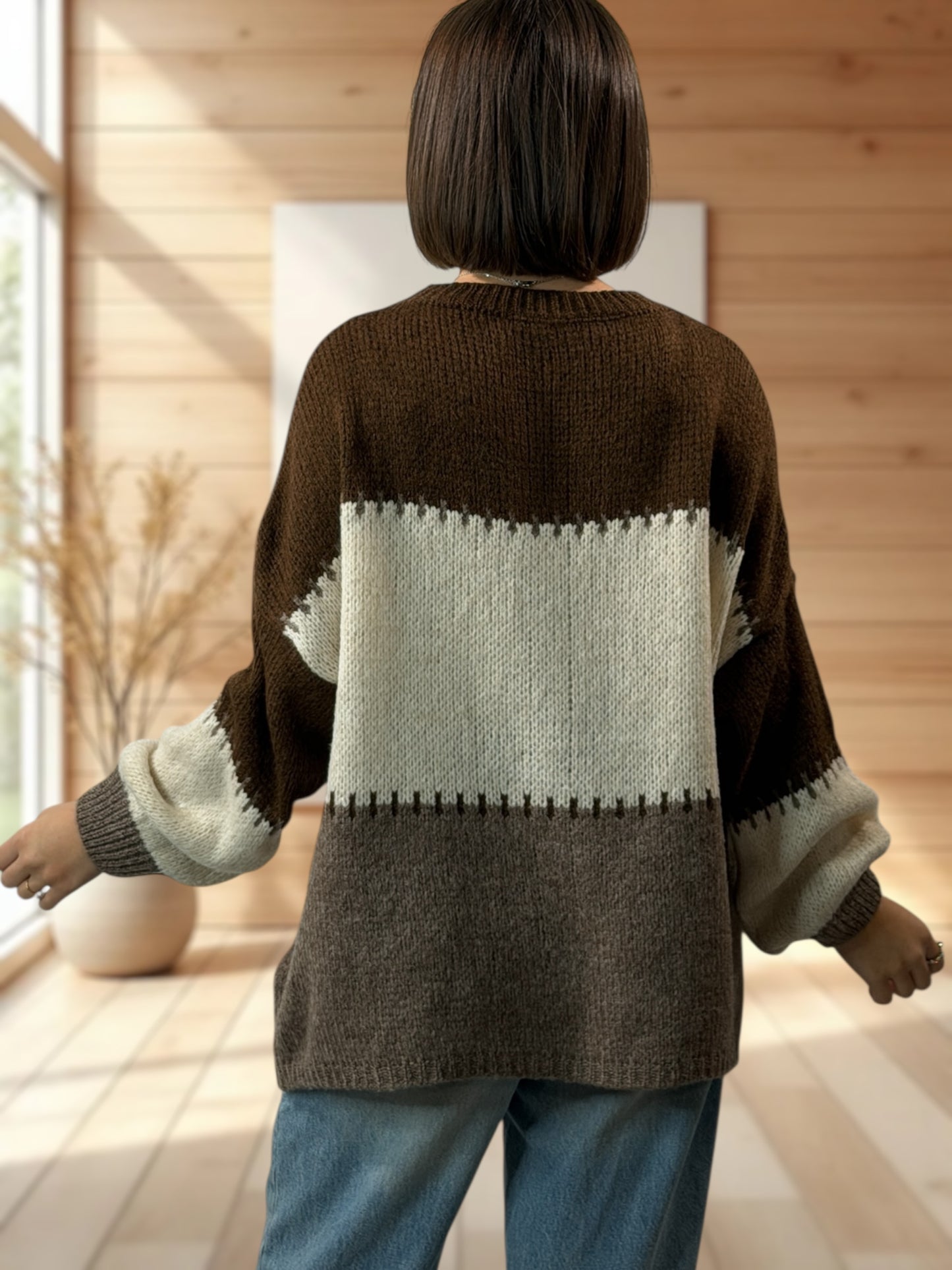 MADO - PULL OVERSIZE TENDANCE JUSQU'A LA TAILLE 48/50