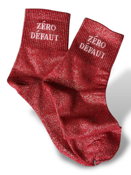 CHAUSSETTES SCINTILLANTES ZERO DEFAUT ROUGE