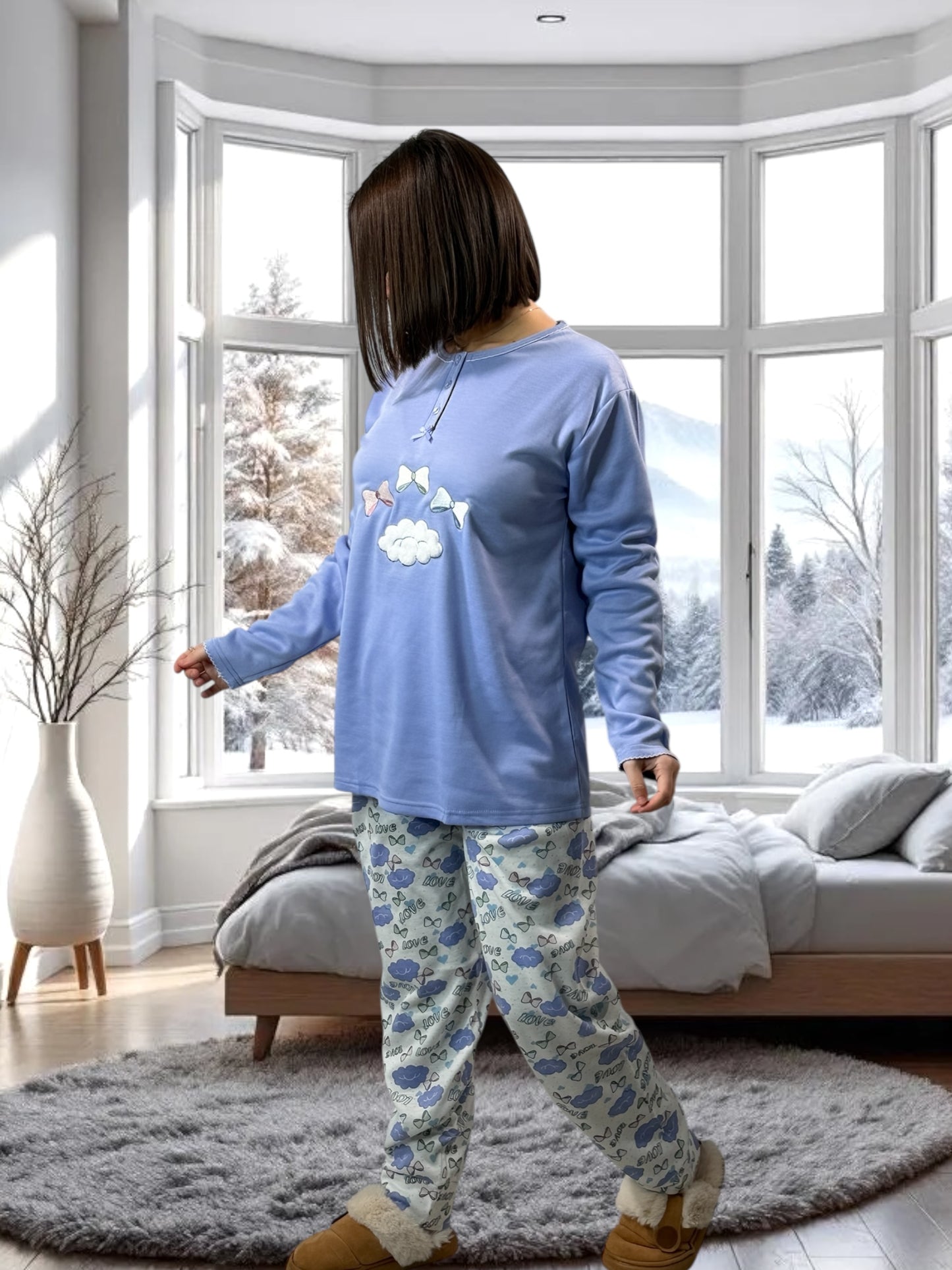 CARLITA - PYJAMA BLEU CHAUD 50/52