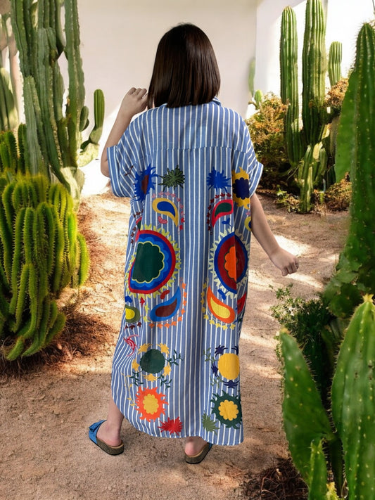 ITICA - ROBE OVERSIZE A MOTIF JUSQU'A LA TAILLE 56