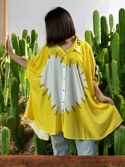 HONOLULU - TUNIQUE OVERSIZE MOTIF COEUR JUSQU'A LA TAILLE 58