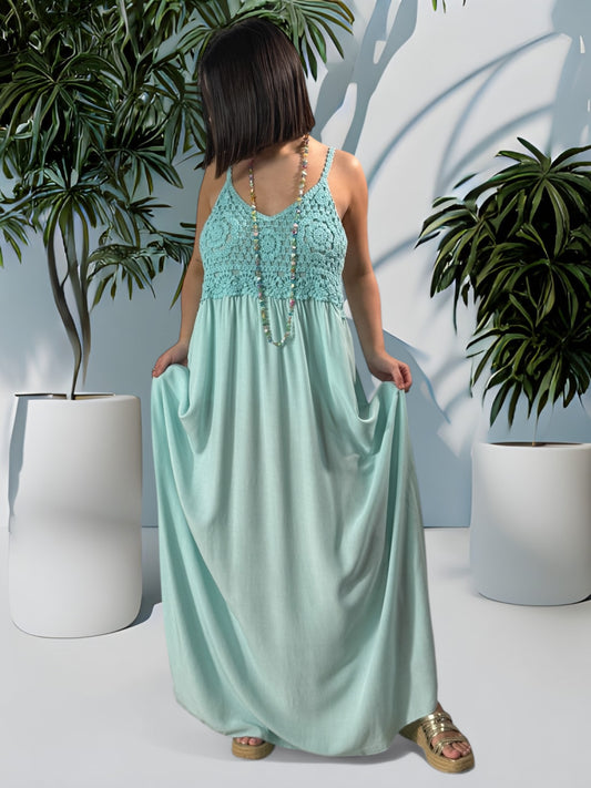 VERONICA - ROBE LAGON HAUT EN CROCHET JUSQU'A LA TAILLE 50/52