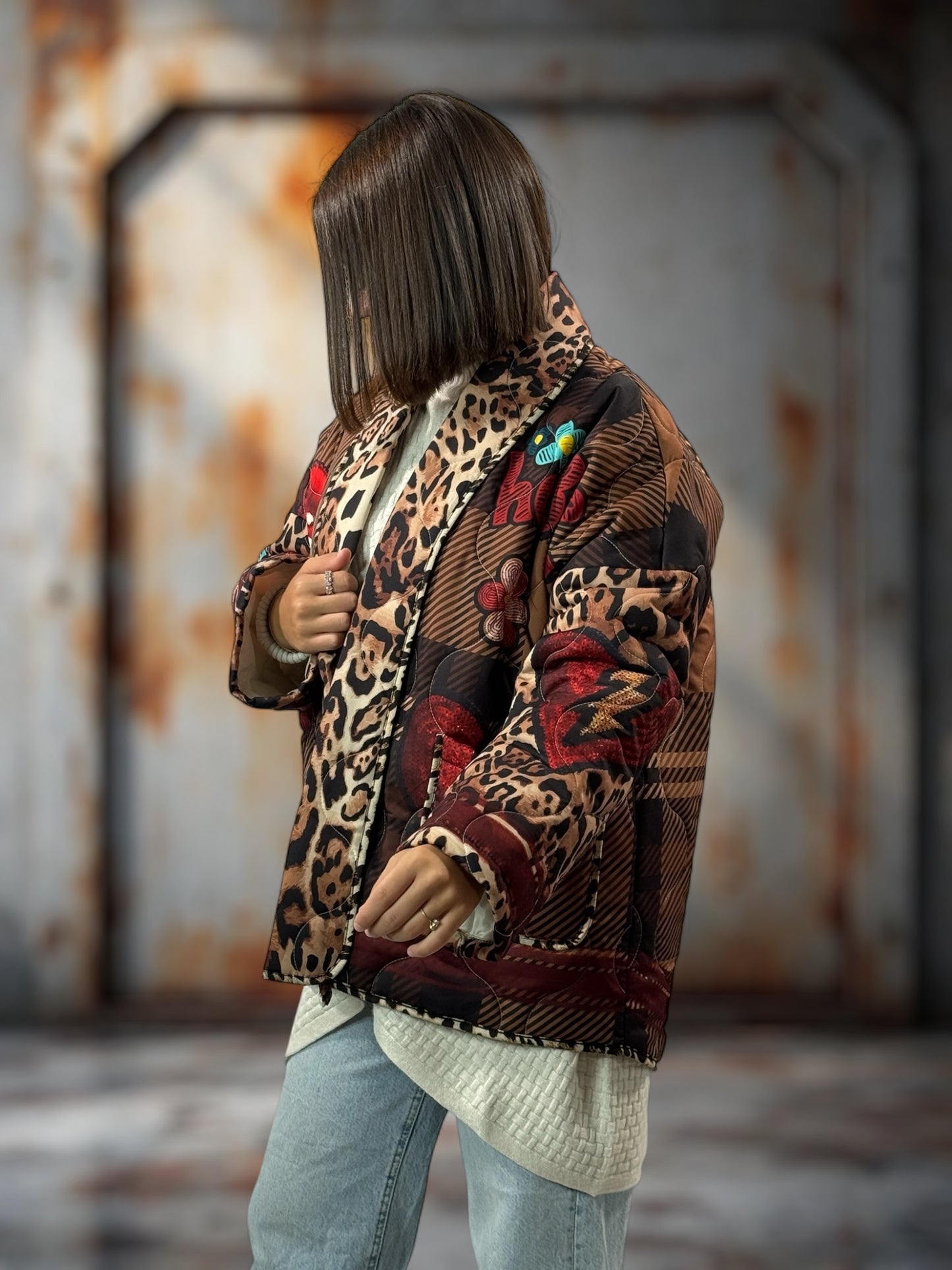 KAREN - VESTE OVERSIZE MATELASSEE JUSQU'A LA TAILLE 52