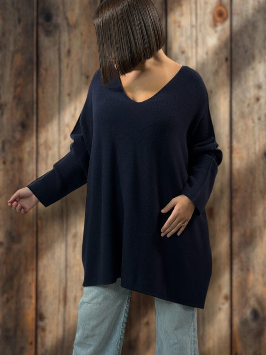 PALOMA - PULL OVERSIZE MARINE JUSQU'A LA TAILLE 56